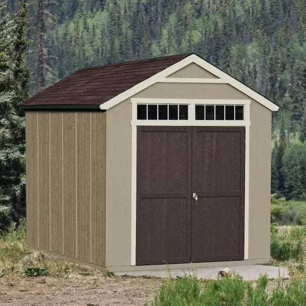 img-503.jpg 8 ft. x 12 ft. Outdoor Wood Storage Shed with transom windows and wrap around loft - Image 1