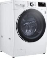 LG – 5.0 Cu. Ft. High-Efficiency Stackable Smart Front Load Washer with Steam and Built-In Intelligence – White - Image 4