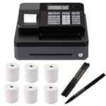 Casio Electronic Cash Register PCRT273 w/ Counterfeit Detector Pen & Paper