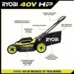 RYOBI 40V HP Brushless 20 in. Cordless Battery Walk Behind Push Mower with 6.0 - Image 2