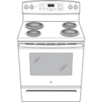 GE 30″ Freestanding Electric Range JB256DMBB - Image 8