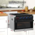 CAMPLUX 2-in-1 RV Propane Oven Stove - Image 6