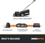 WORX Nitro 40V 16″ Cordless Lawn Mower w/Brushless Motor 2.0 & Intellicut - Image 2