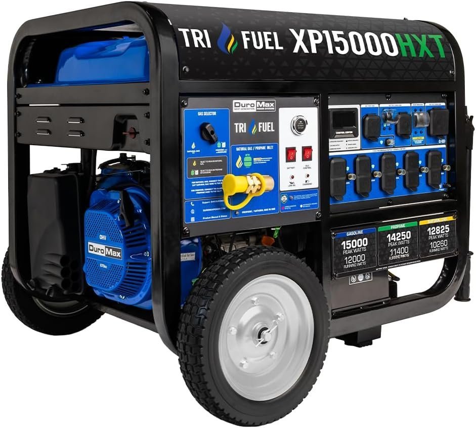 61QaqIPCq9L._AC_SL1000_.jpg DuroMax 15,000-Watt Tri-Fuel Portable Generator XP15000HXT - Image 1