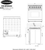 Cosmo 30 in. 4.5 Cu. Ft. Gas Range with 5 Sealed Burners, Convection Oven, - Image 5