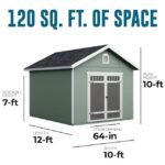 Heartland Asheville 10-ft x 12-ft Gable Style Wood Outdoor Storage Shed - Image 8