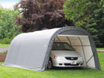 ShelterCoat Custom Round Wind and Snow Rated Shelter, 12 ft. x 20 ft. x 8 ft. Standard PE 9 oz. Gray - Image 6