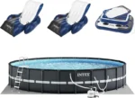 Intex Ultra XTR Round Frame Pool with Pump, Cooler, and Floats (2 Pack)