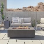 Real Flame Aegean 50″ Rectangle Propane Gas Outdoor Fire Table - Image 2