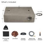 Real Flame Aegean 50″ Rectangle Propane Gas Outdoor Fire Table - Image 9