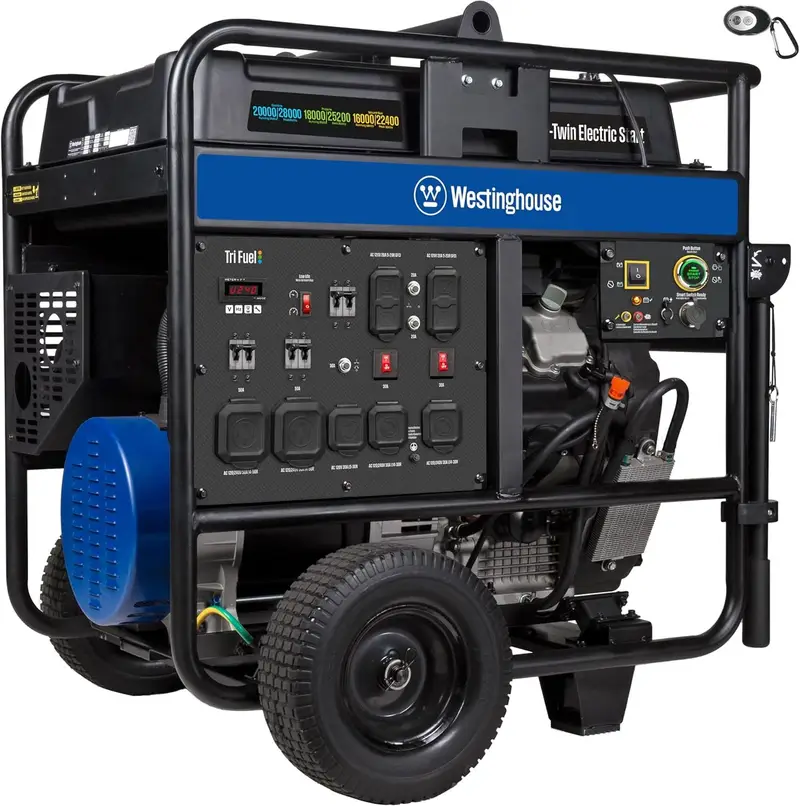 81NhDA7kxXL._AC_SL1500_.webp Westinghouse 28,000/20.000-Watt Tri-Fuel Portable Generator - Image 1