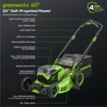 Greenworks Pro 60V 22″ Cordless Self-Propelled Push Lawn Mower - Image 3