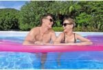 Bestway Power Steel 18′ x 9′ x 48″ Rectangular Metal Frame Above Ground Outdoor Swimming Pool Set with 1,500 GPH Filter Pump, Ladder, and Pool Cover - Image 7
