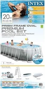 INTEX 26797EH Prism Frame Premium Oval Above Ground Swimming Pool Set: 20ft x 10ft x 48in – Includes 1500 GPH Cartridge Filter Pump – Removable Ladder – Pool Cover – Ground Cloth - Image 10