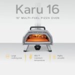Ooni Karu 16 Multi-Fuel Outdoor Pizza Oven – Wood and Gas Fired Oven – Outdoor Cooking Pizza Oven – Fire and Stonebaked Pizza Oven for Authentic Homemade Pizzas – Dual Fuel Pizza Maker - Image 2