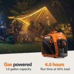 Generac 8251 GP2500i 2,500-Watt Gas Powered Portable Inverter Generator – Compact and Lightweight Design – Produces Clean, Stable Power – COsense Technology – CARB Compliant – Orange/Black - Image 4