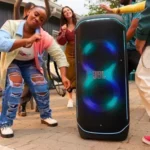 JBL Partybox Ultimate – Multi Purpose Party Speaker, with Wi-fi & Bluetooth Connectivity, Wireless, Lightshow, IPx4 Slashproof, Dual Mic & Guitar Inputs, Handle & Sturdy Wheels, Black - Image 4