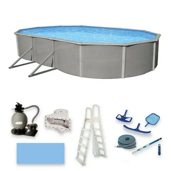 Belize-12-ft-x-24-ft-Oval-52-in-Deep-6-in-Top-Rail-Metal-Wall-Swimming-Pool-Package_5c181fdb-648f-4cc7-92bd-3e711c510bbc.6abf0956933bac0f2c792fcae933fe59.webp Belize 12-ft x 24-ft Oval 52-in Deep 6-in Top Rail Metal Wall Swimming Pool Package - Image 1