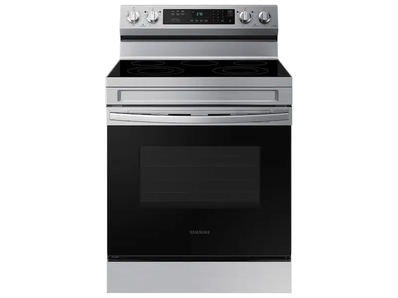 NE63A6311SS_01_Silver_SCOM.webp Samsung 6.3 Cu. Ft. Smart Freestanding Electric Range NE63A6311SS - Image 1