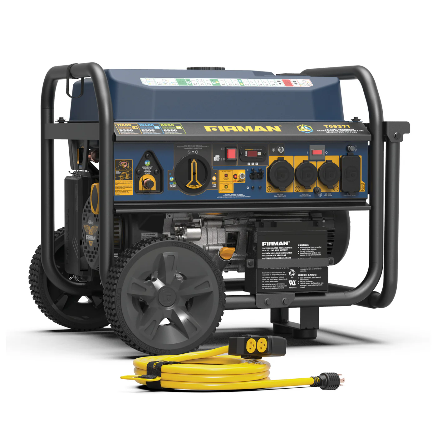 T09371_Carousel1_1400x1400.webp Firman 11600W Tri Fuel Portable Generator - Image 1