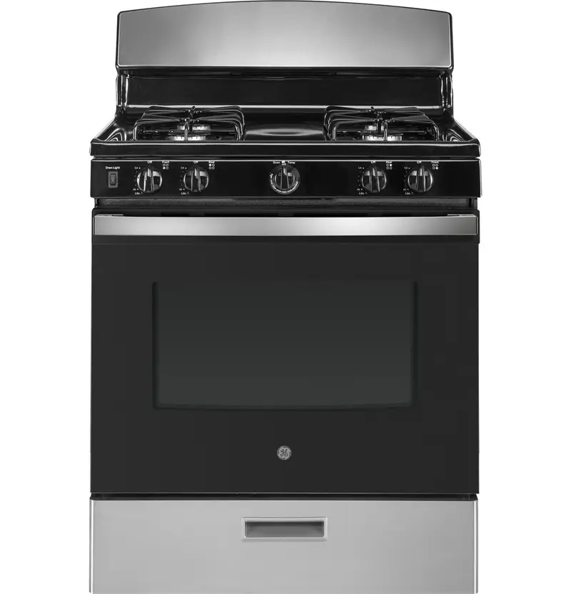 a562cd9e9a858270ea213aa39a6af51c7cadd6ad__83635.webp GE 30″ Free-Standing Gas Range JGBS30RETSS - Image 1