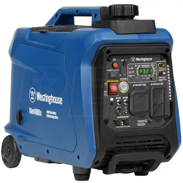 igen4000c_153252_1000_c6f6543673935628a205fa77ae0bb570.webp 4,000-Watt Gas Powered Portable Inverter Generator with Recoil Start, LED Data Center - Image 1
