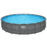 Bestway APX 365 22’x52″ Round Above Ground Swimming Pool Set with Pump and Ladder