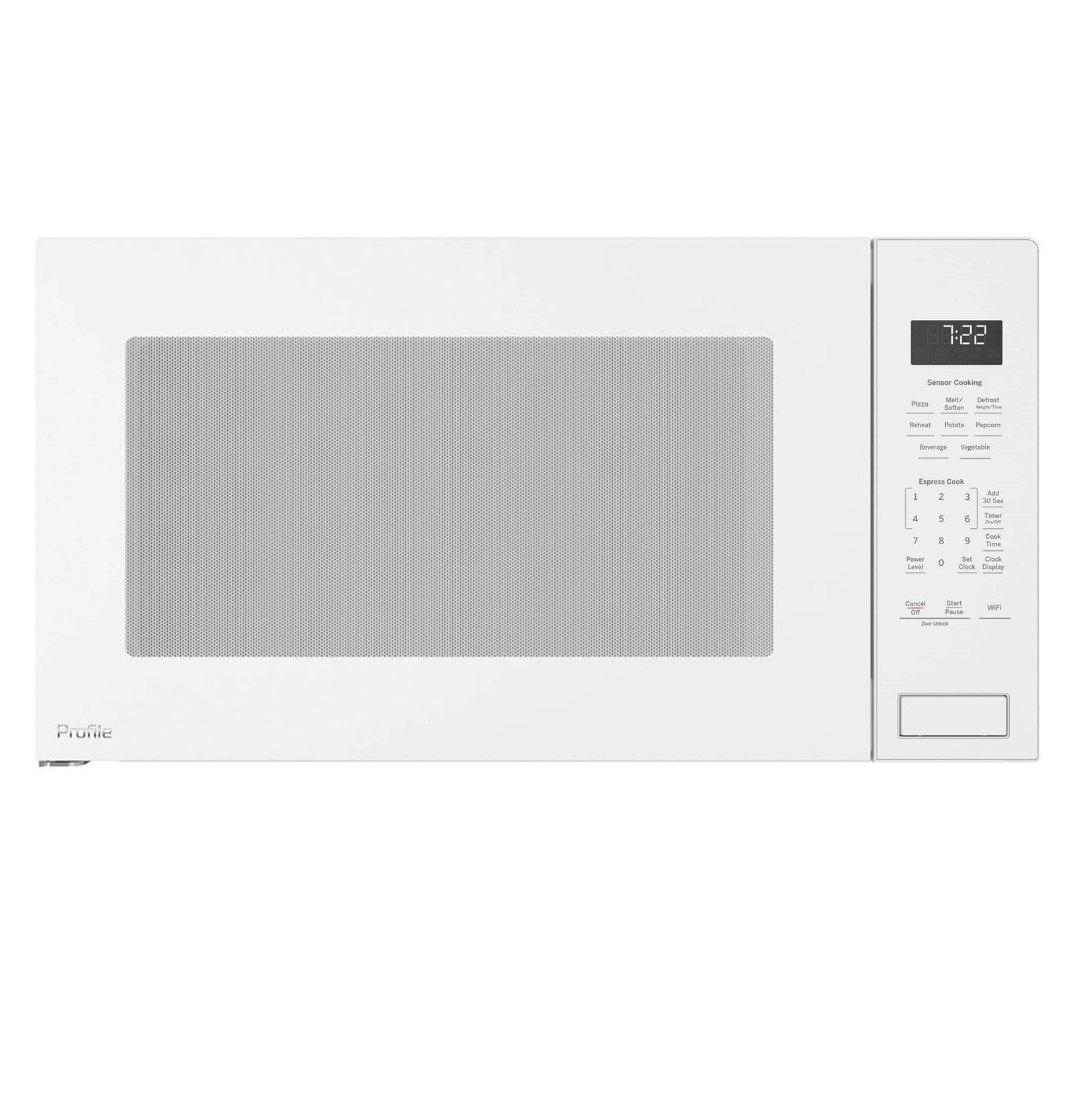 0196e256-d8fd-45b3-b3f9-6193a43fd0cd.jpg GE Profile – 2.2 Cu. Ft. Smart Built-In Microwave with Sensor Cooking and Glass Touch Controls – White - Image 1