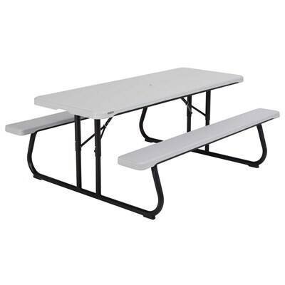 0a8e3c4c-2bea-44db-9a18-716c6bcbbed5.jpg Lifetime 6-Foot Classic Folding Picnic Table - Image 1
