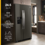 Whirlpool – 36 in. Wide 25 cu. ft. Side-by-Side Refrigerator – Black Stainless Steel - Image 4