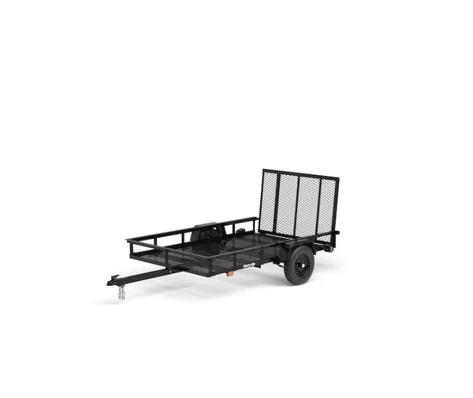 1-1-2.png Carry-On Trailer 5-ft x 8-ft Steel Mesh Utility Trailer with Ramp Gate - Image 1