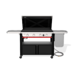 Slate® 36" Rust-Resistant Griddle with Flip-Up Side Table (Natural Gas) - Image 9