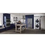 GE – 2.4 Cu. Ft. High Efficiency Stackable Front Load Washer with Steam and Sanitize – White - Image 6