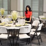 Lifetime 60-Inch Round Stacking Table (4) and Chair (32) Combo - Commercial - Image 17