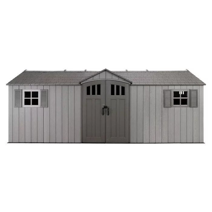 20_ft._W_x_8_ft._D_Plastic_Storage_Shed.jpg Lifetime 20 ft. x 8 ft. Outdoor Storage Shed – 60351 - Image 1