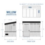 9x6 Willow Greenhouse - Pre-Stained & Sealed White - Image 2