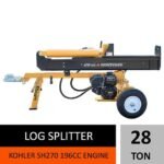 CountyLine 28-Ton Gas-Powered Horizontal/Vertical Log Splitter, Kohler 6.5 HP Engine - Image 4
