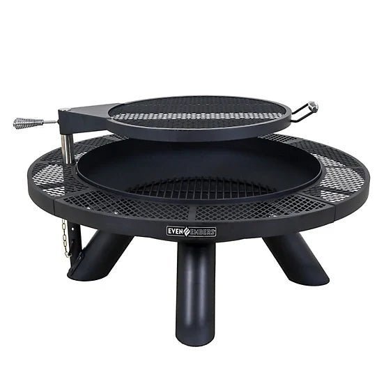2375690.jpg Even Embers 44 in. Round Charcoal/Wood-Burning Fire Pit with Cooking Grate - Image 1