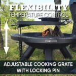Even Embers 44 in. Round Charcoal/Wood-Burning Fire Pit with Cooking Grate - Image 5