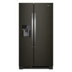 Whirlpool – 36 in. Wide 25 cu. ft. Side-by-Side Refrigerator – Black Stainless Steel