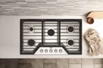 Whirlpool – 36 in. Wide 5 burners Built-In Gas Cooktop with EZ-2-Lift Hinged Cast-Iron Grates – Stainless Steel - Image 7
