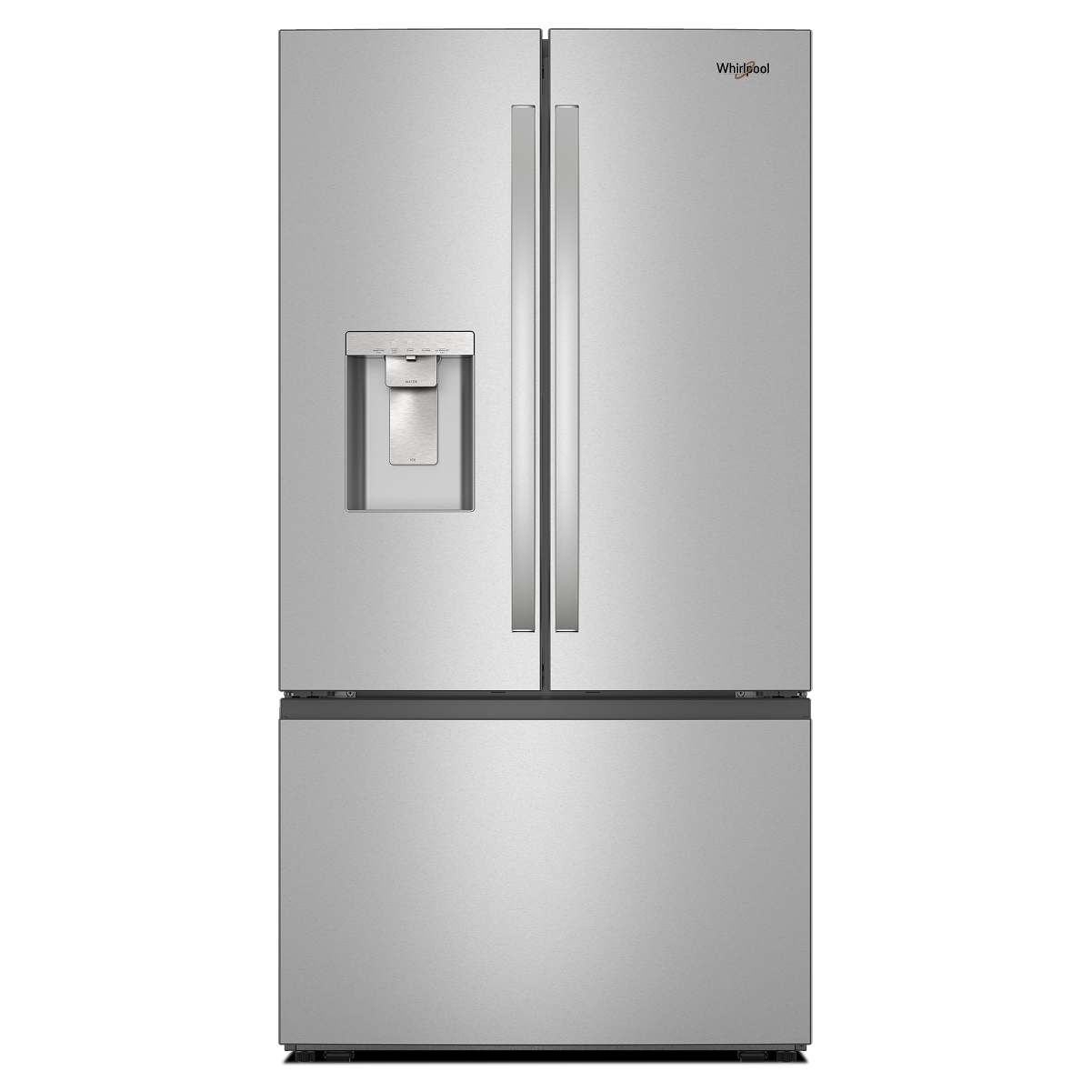 305db609-d8ad-429c-b03c-2f8d73b10a10.png Whirlpool – 36 in. Wide 30 cu. ft. French Door Refrigerator with In-Door Water and Ice Maker – Fingerprint-Resistant Stainless Finish - Image 1