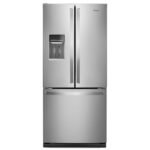 Whirlpool – 30 in. Wide 20 Cu.ft. French Door Refrigerator – Fingerprint Resistant – Stainless Steel