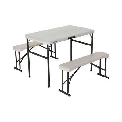 411a5c7e-1936-4a43-9075-c551899ce905.jpg Lifetime Folding Picnic Table with Benches - Image 1