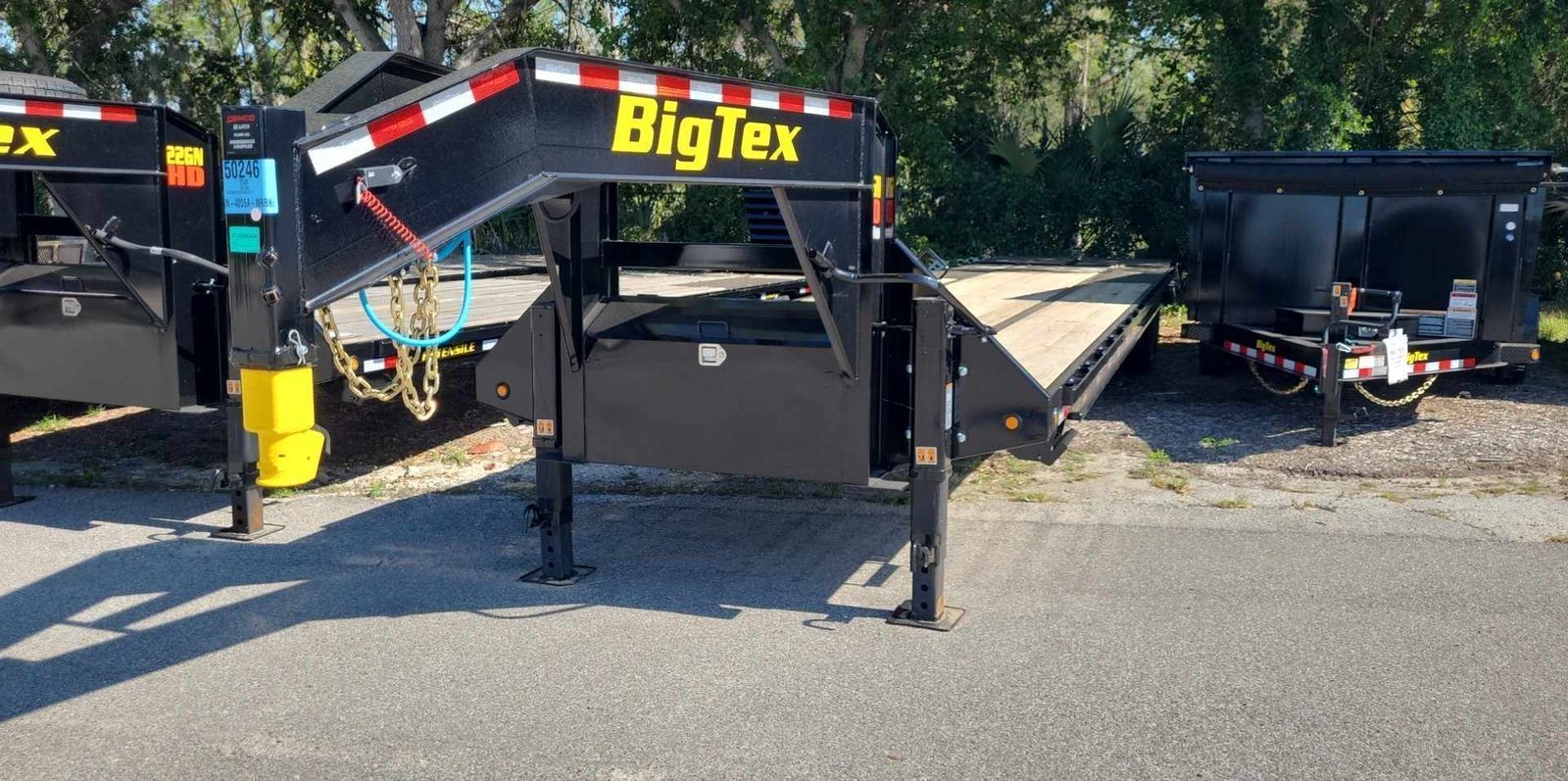438065446_801130904842540_6996998584421220733_n.jpg 40 Foot Big Tex Heavy Duty Tandem Dual Wheel Axle Black Gooseneck Trailer (25GN-40D5A-MRBK)) - Image 1