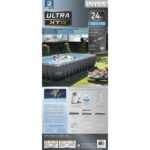 Intex 24′ x 12′ x 52″ Ultra XTR Rectangular Frame Swimming Pool Set + Pump - Image 4