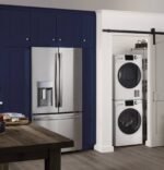 GE – 2.4 Cu. Ft. High Efficiency Stackable Front Load Washer with Steam and Sanitize – White - Image 4