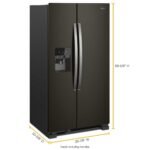 Whirlpool – 36 in. Wide 25 cu. ft. Side-by-Side Refrigerator – Black Stainless Steel - Image 3