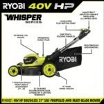 RYOBI 40v Hp brushless 21″ self-propelled AWD dual-blade mower kit - Image 4