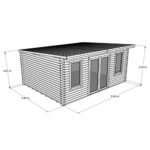 BillyOh Fraya 5m x 4m Log Cabin Summer House Shed - Image 5